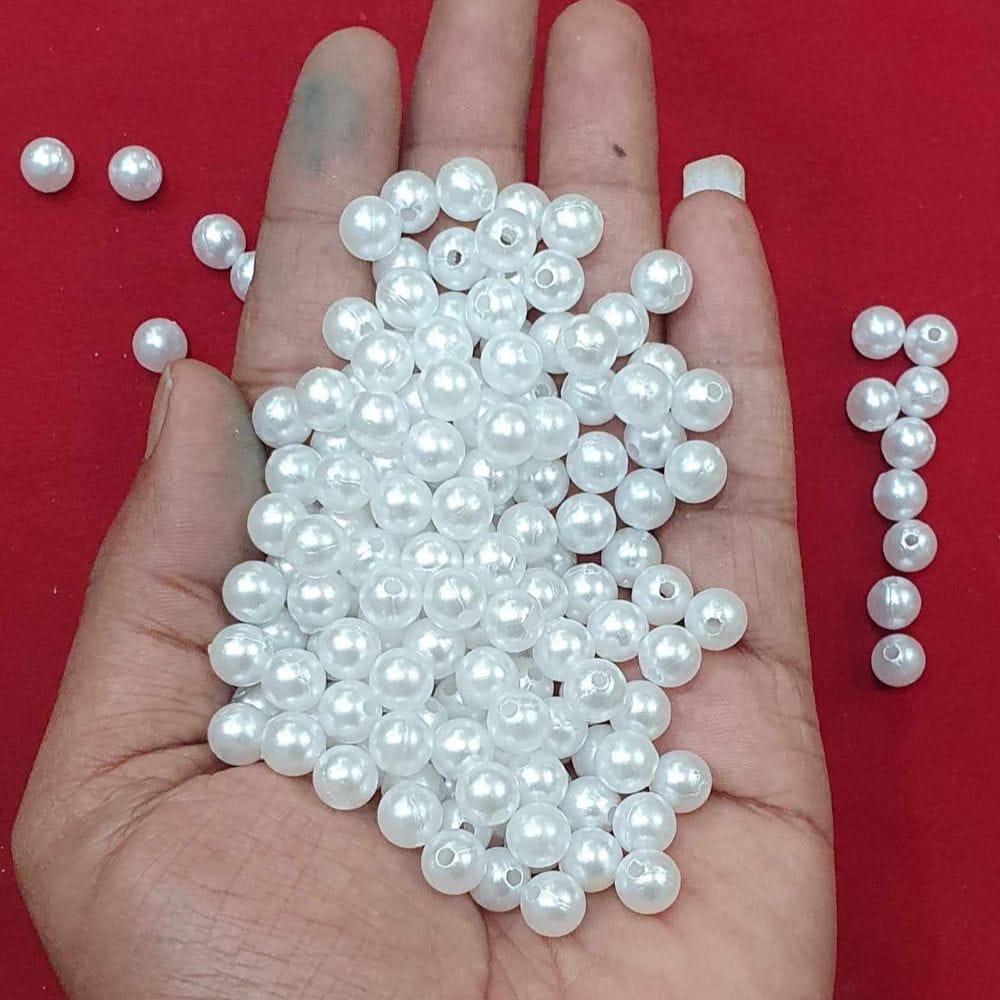 Acrylic Crystal Pearl Beads (8 mm, 25 pcs)
