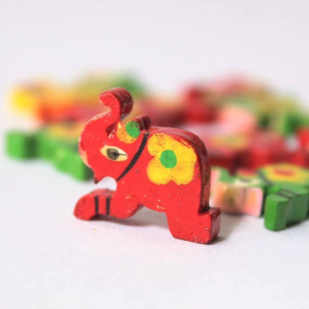 Elephant Shaped Wooden Beads (10 pcs)