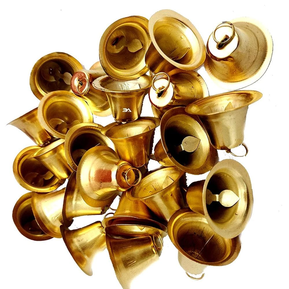 Metal Golden Bells (2.5 cm, 25 pcs)