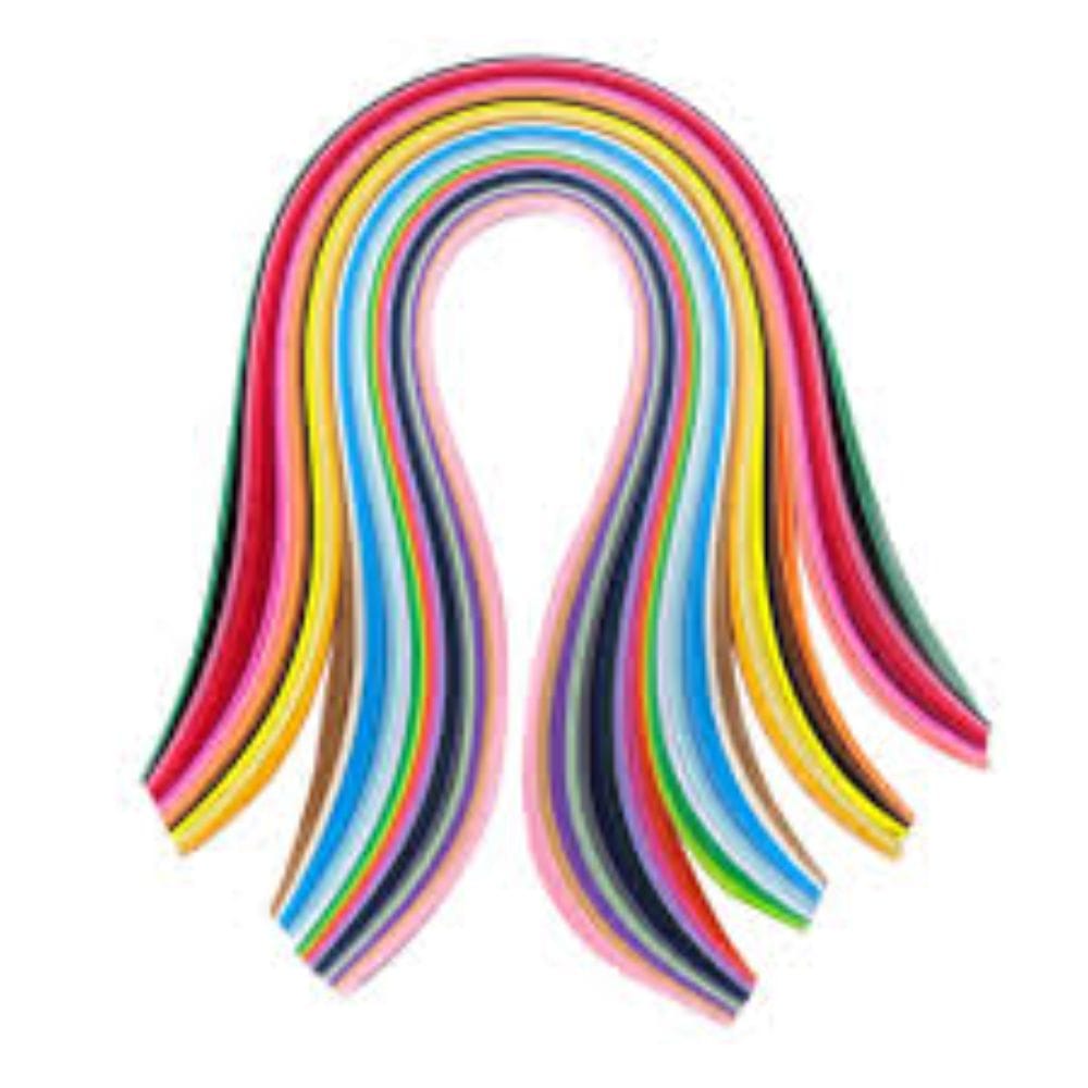 Quilling Strips Assorted 5 colours (7 mm, 100 strips)